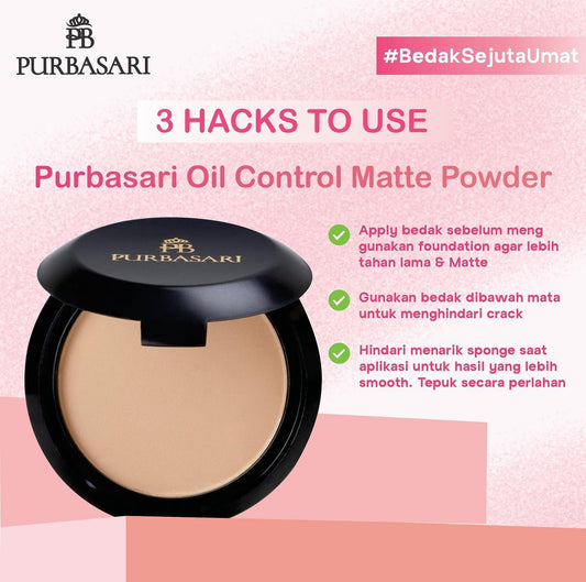 Purbasari Oil Control Matte Powder Honey Beige | 12 g