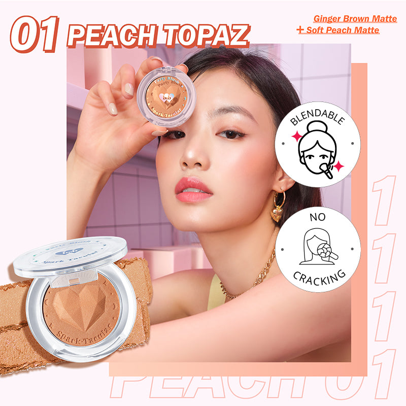 Barenbliss Spark-Tacular Party Blush - 01 Peach Topaz | 3.5 g