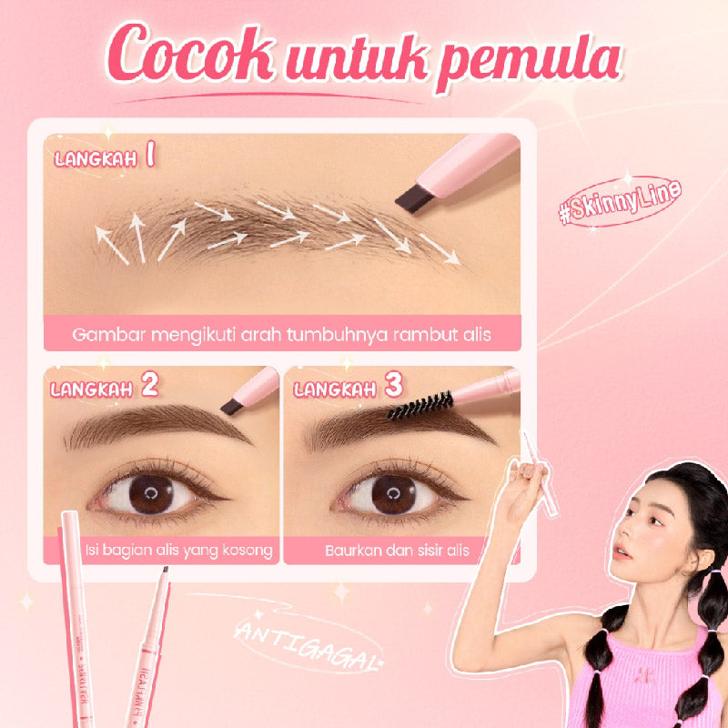 PINKFLASH SKINNY EYEBROW PENCIL BR02