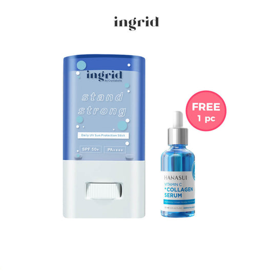 [Combo 1+1] Ingrid UV Stick Sunscreen + [Free] Hanasui Serum Vitamin C with Collagen