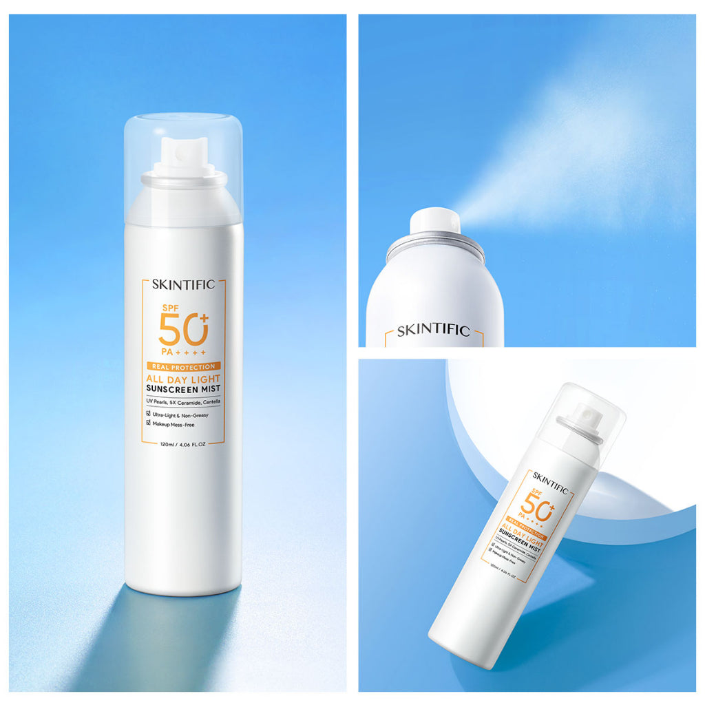 SKINTIFIC-All Day Light Sunscreen Mist SPF 50 PA++++ | 120ml