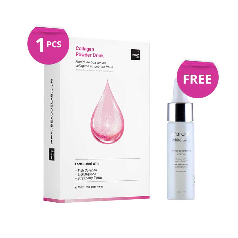 [Combo] BEAUDELAB Premium Collagen Drink + Free Item WARDAH White Secret Intens Brightening Essence