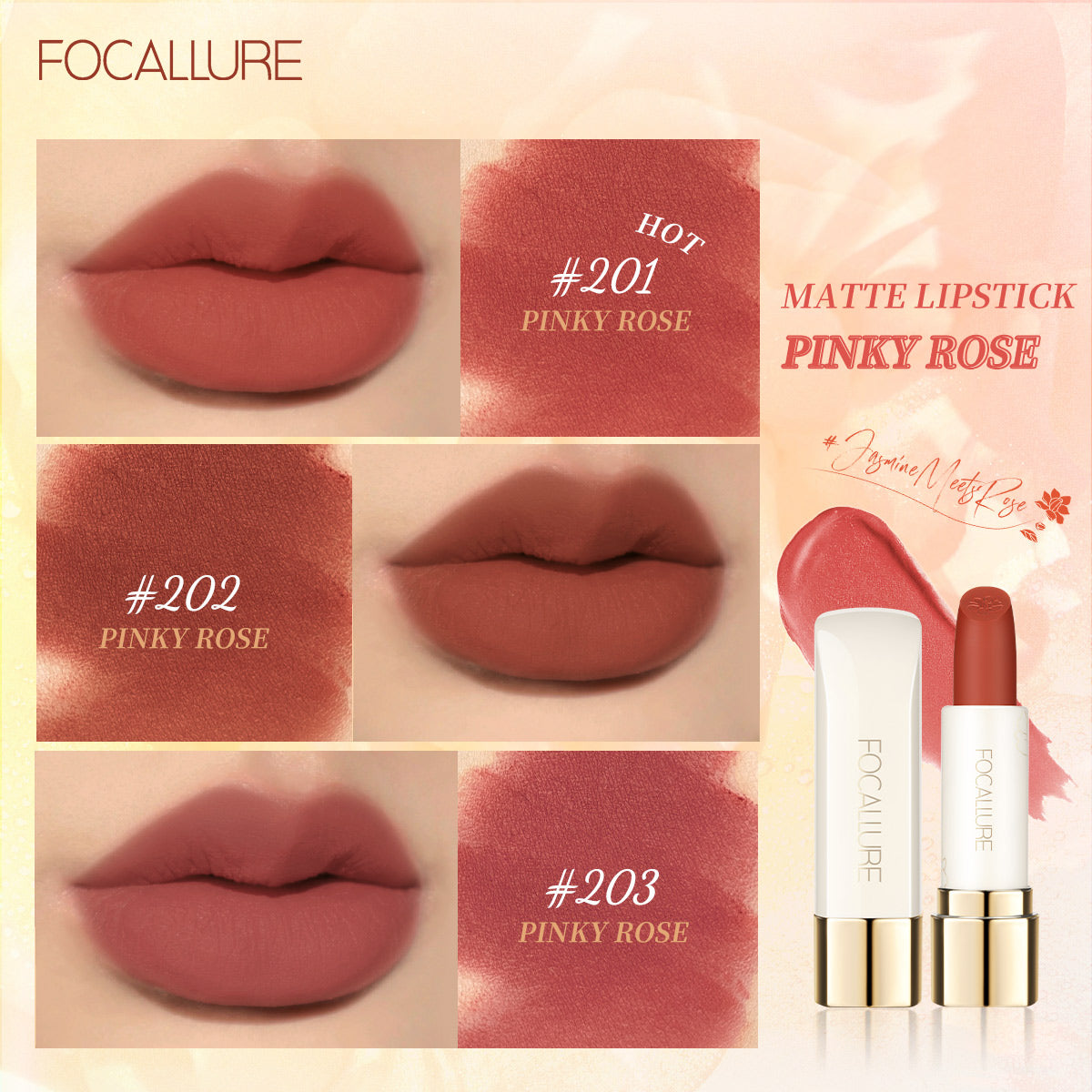 Focallure Pure Matte Lipstick FA203 - 201