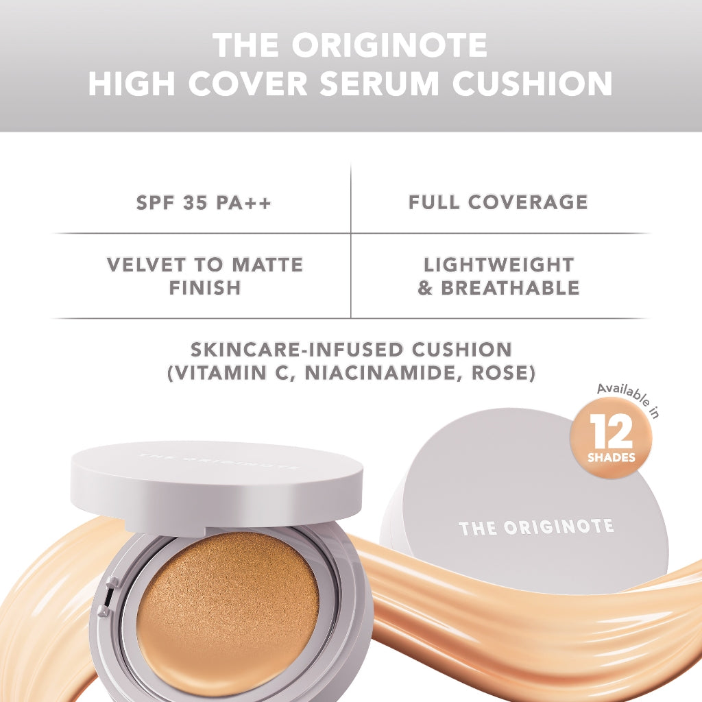 The Originote High Cover Serum Cushion - Medium Neutral