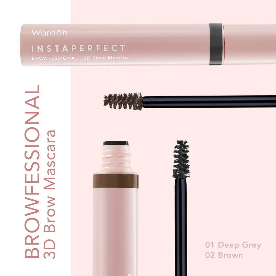 Wardah Instaperfect Browfessional 3D Brow Mascara - 01 Brown | 5.5 g