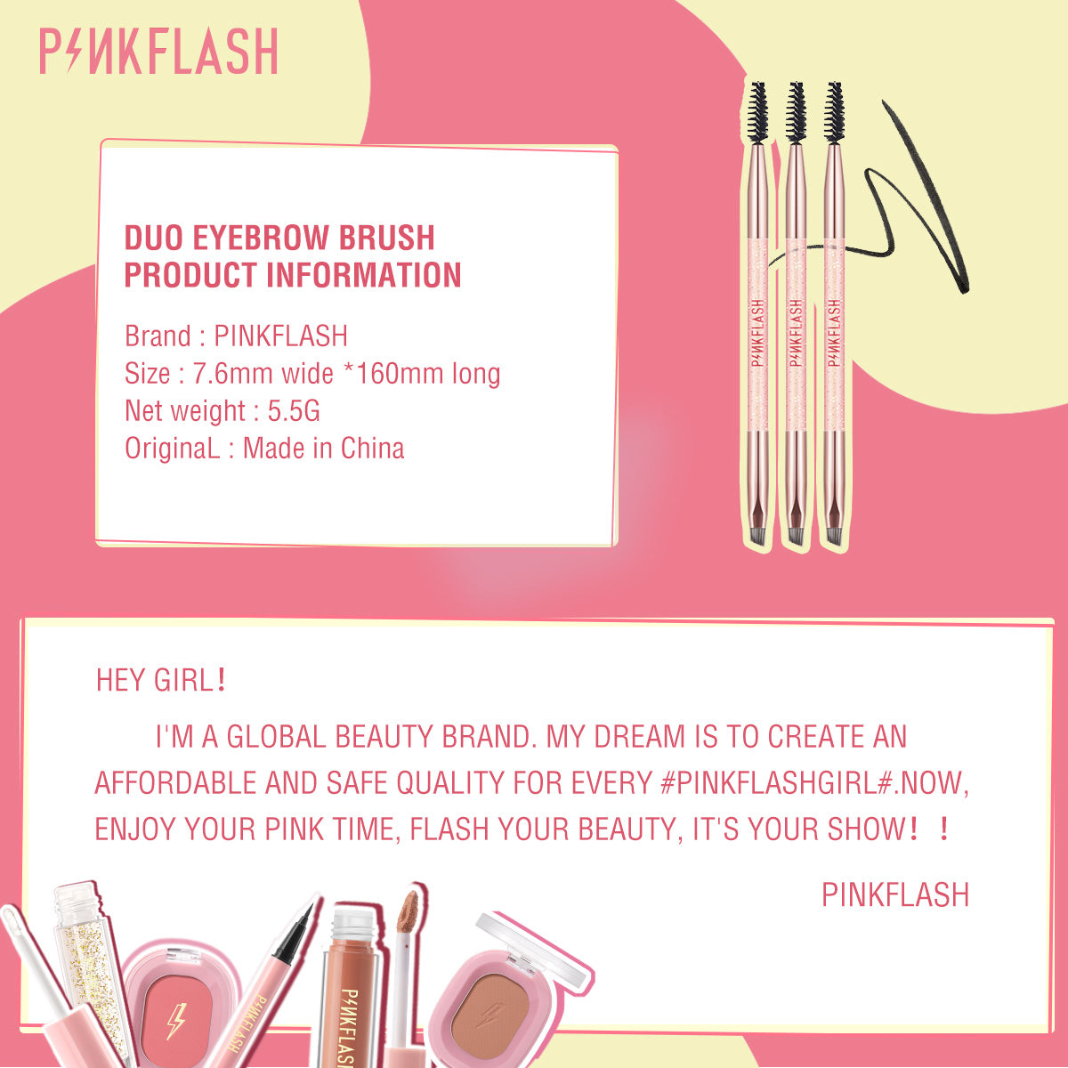 Pinkflash PF-T04 Eyebrow Brush #01