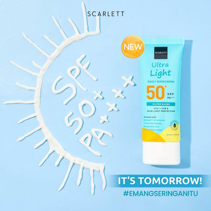 Scarlett Whitening Ultra Light Daily Sunscreen SPF 50+ PA++++ - 50ml