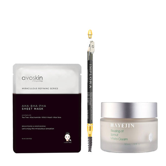 [Combo 7+4] Hayejin Blessing Of Sprout Vitality Cream (50 ml) + [Free x2] Implora Eye Pencil + [Free x2] Avoskin Sheet Mask