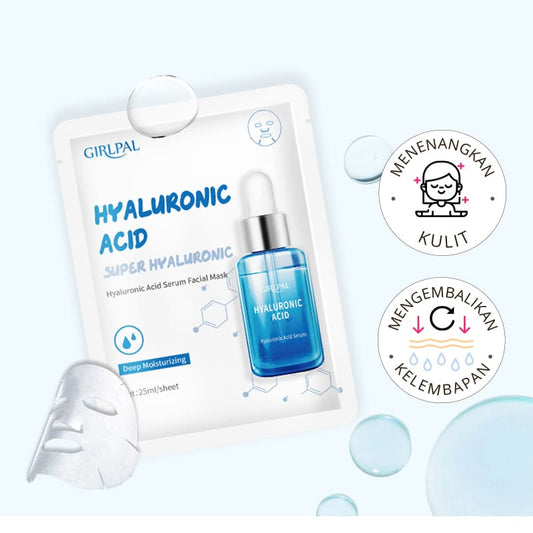 Girlpal Hyaluronic Acid Serum Face Sheet Mask Deep Moisturizing