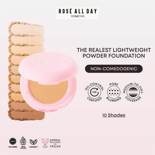 ROSE ALL DAY The Realest Lightweight Powder Foundation - Medium Neutral | 8.2 gr