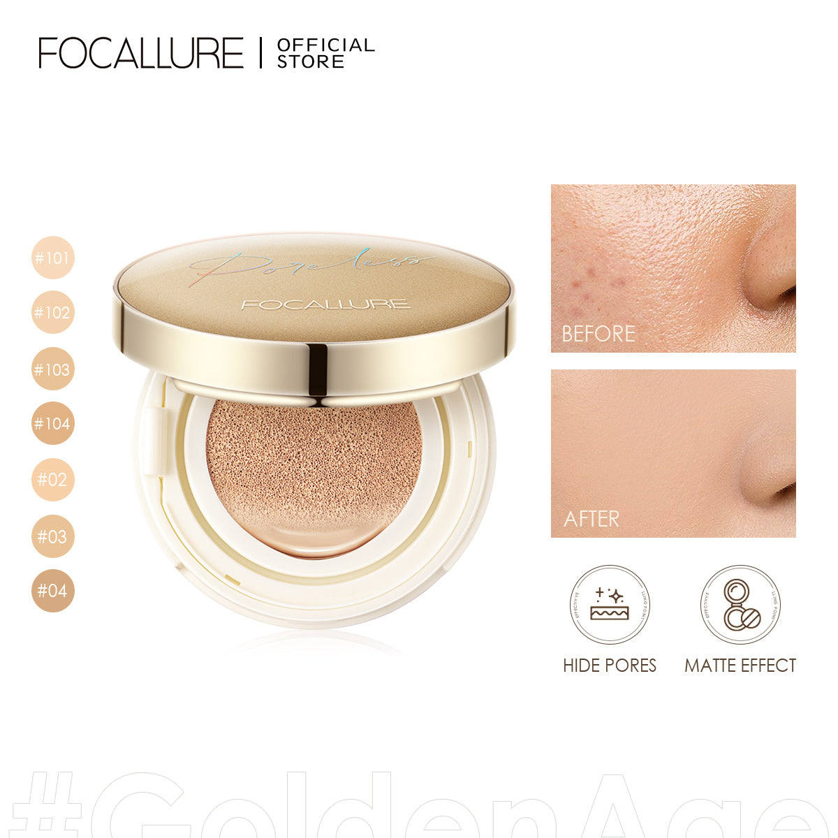 Focallure Poreless Matte Air Cushion Foundation FA198 #2