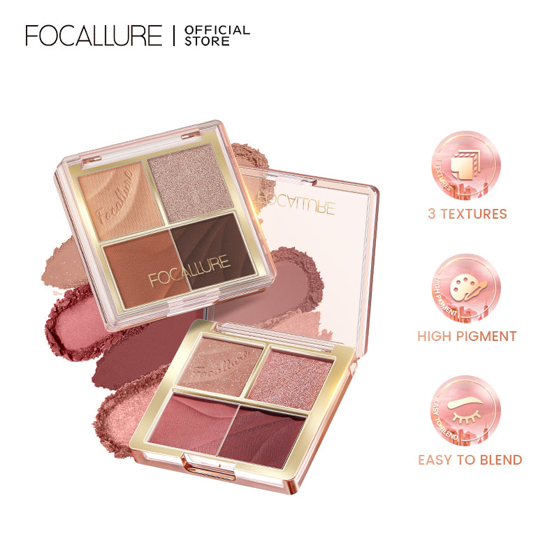 FOCALLURE 4 PAN EYESHADOW PALETTE FA314 BR04