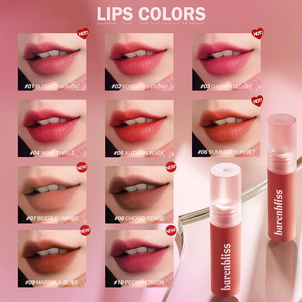 Barenbliss CHERRY MAKES CHEERFUL LIP VELVET 08 CHOCO SENSE