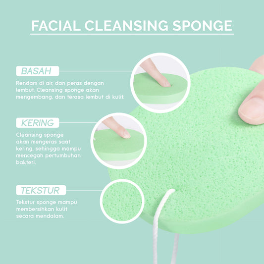 Glamfix Facial Cleansing Sponge Oval