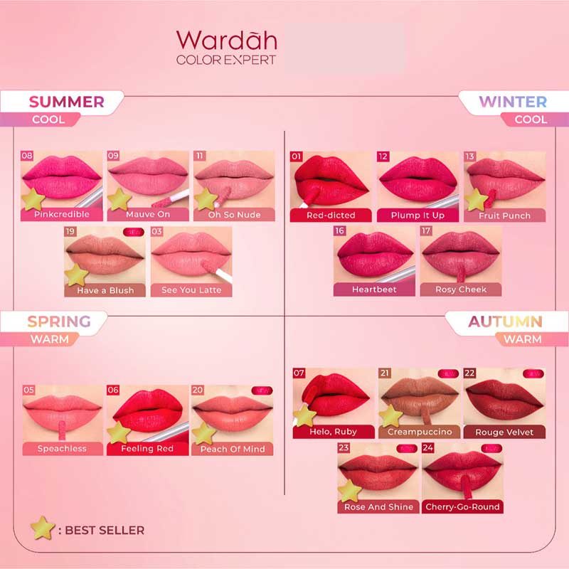 WARDAH Exclusive Matte Lip Cream 06 - Feeling Red | 4 gr