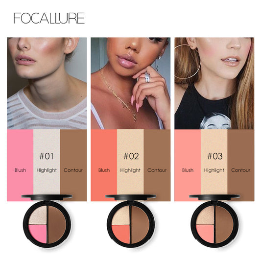 Focallure Blush Highlight Contour FA20 - #3