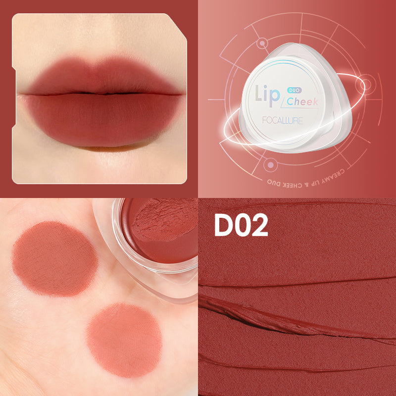 Focallure Creamy Lip & Cheek Duo FA266 #D02