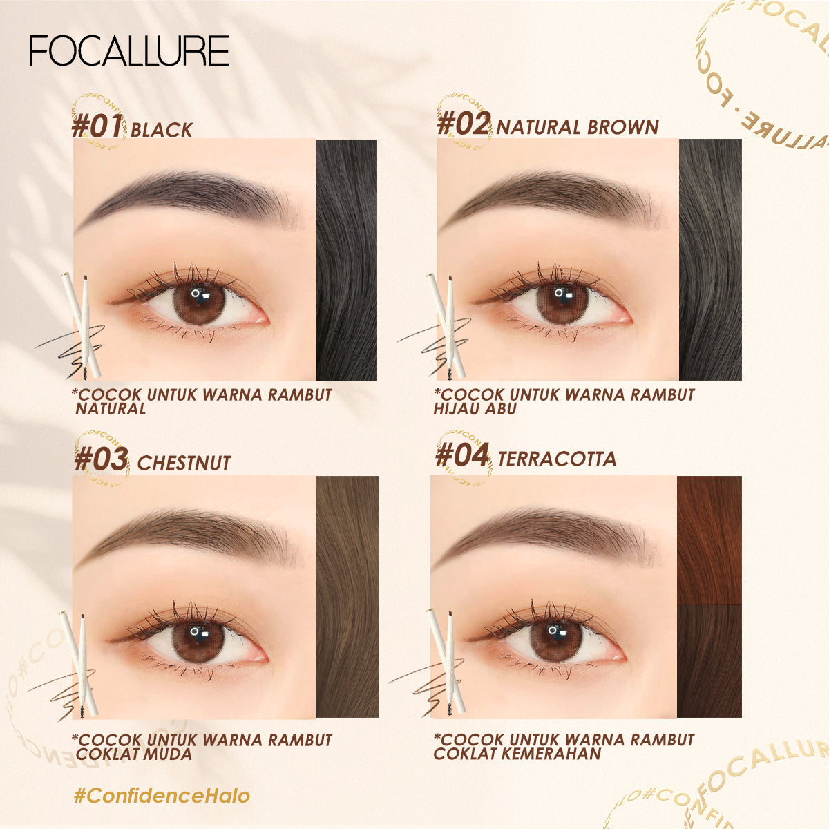 Focallure Silky Shaping Eyebrow Pencil FA202 #1