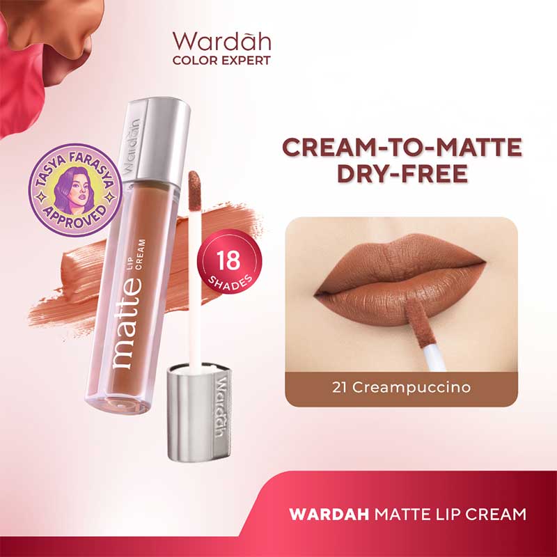 WARDAH Exclusive Matte Lip Cream 17 - Rosy Cheek | 4 gr