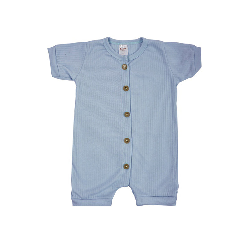 Booyah Baby & Kids Baju Bayi - Kejora Playsuit Ashley Blue (0-3 Month)