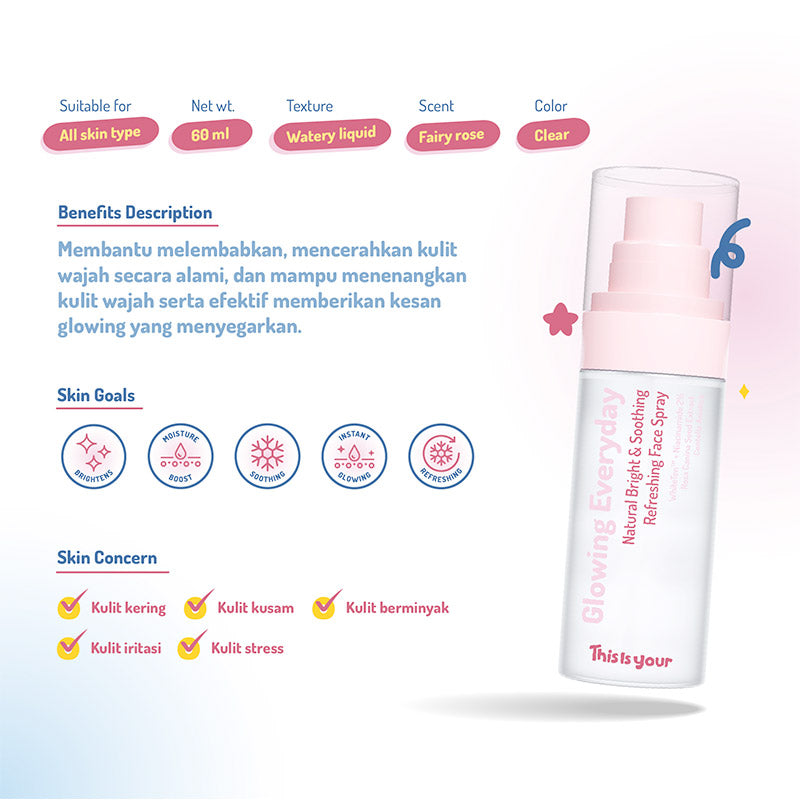 This is Your - Glowing Everyday - Shooting Refreshing Face Spray 60ml