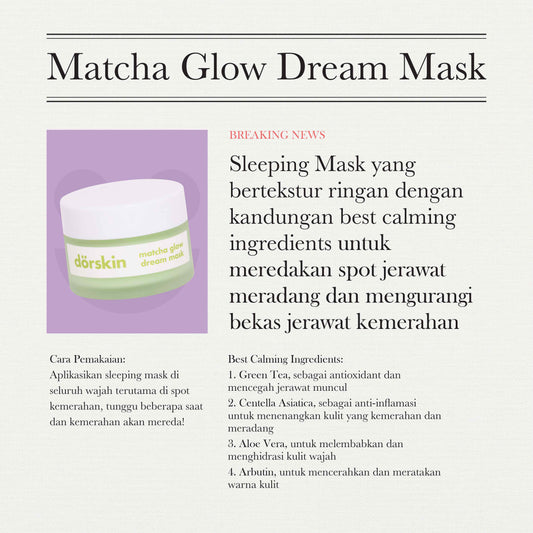 Dorskin Matcha Glow Dream Mask