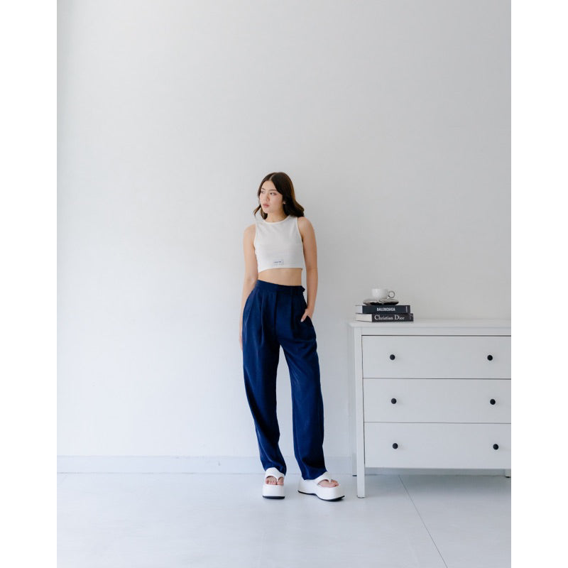 POÃME MARGO PANTS| HIGHWAISTED STRAIGHT LEG PANTS | Oat,L