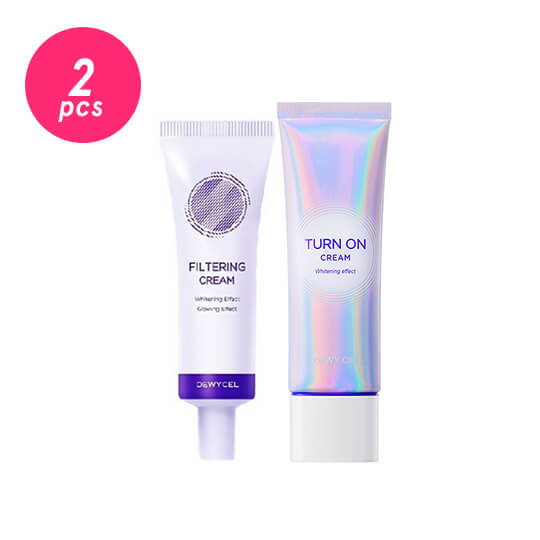 [Combo] Dewycel Turn On Cream Whitening Effect (50 ml) + Filtering Cream SPF 50+ PA++++ (40 ml)