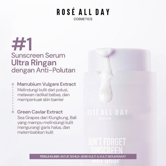 ROSE ALL DAY Dont Forget Sunscreen Airy Drop SPF50 PA++++ | 100 gr