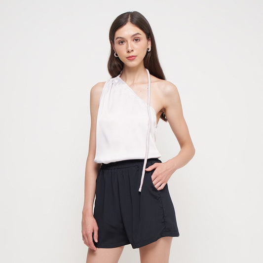 POÃME ESME TOP| ONE SHOULDER STRAP TOP | Ivory,ML