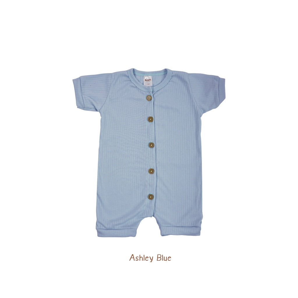 Booyah Baby & Kids Baju Bayi - Kejora Playsuit Ashley Blue (0-3 Month)