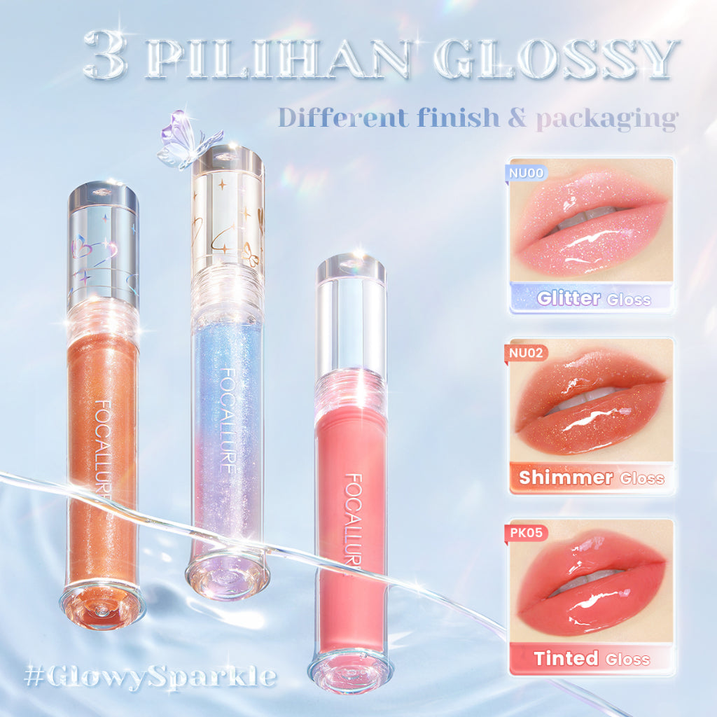 FOCALLURE WATERY GLOW LIPGLOSS PK02