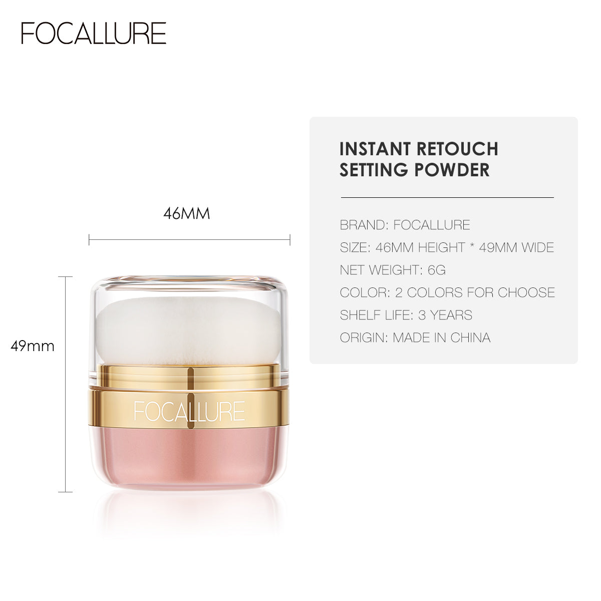 FOCALLURE INSTANT RETOUCH SETTING POWDER FA259-OR01