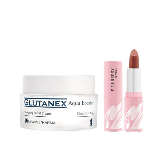 [Combo] Glutanex Aqua Booster Hydrating Facial Cream + [Free] Pinkberry Lip Moist Sweet Morning