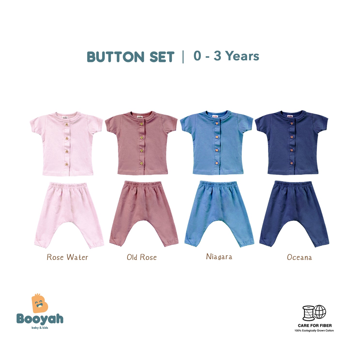 Booyah Baby & Kids Piyama Anak - Button Set Oceana (6-12 Month)