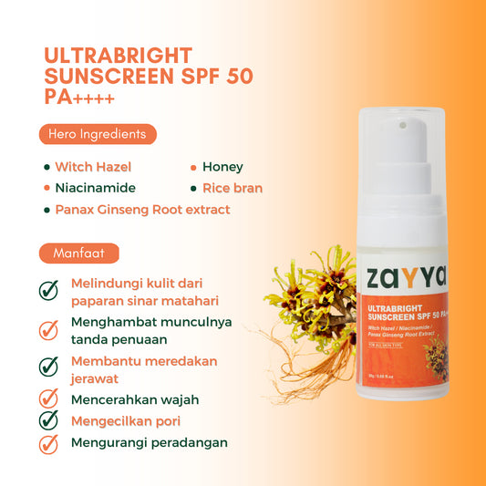 Zayya Ultrabright Sunscreen SPF 50 PA++ | 20 g