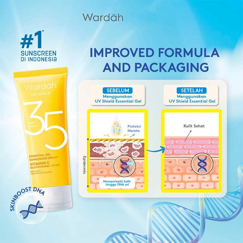 WARDAH UV Shield Essential Gel Sunscreen Serum SPF 35 PA+++ | 40 ml