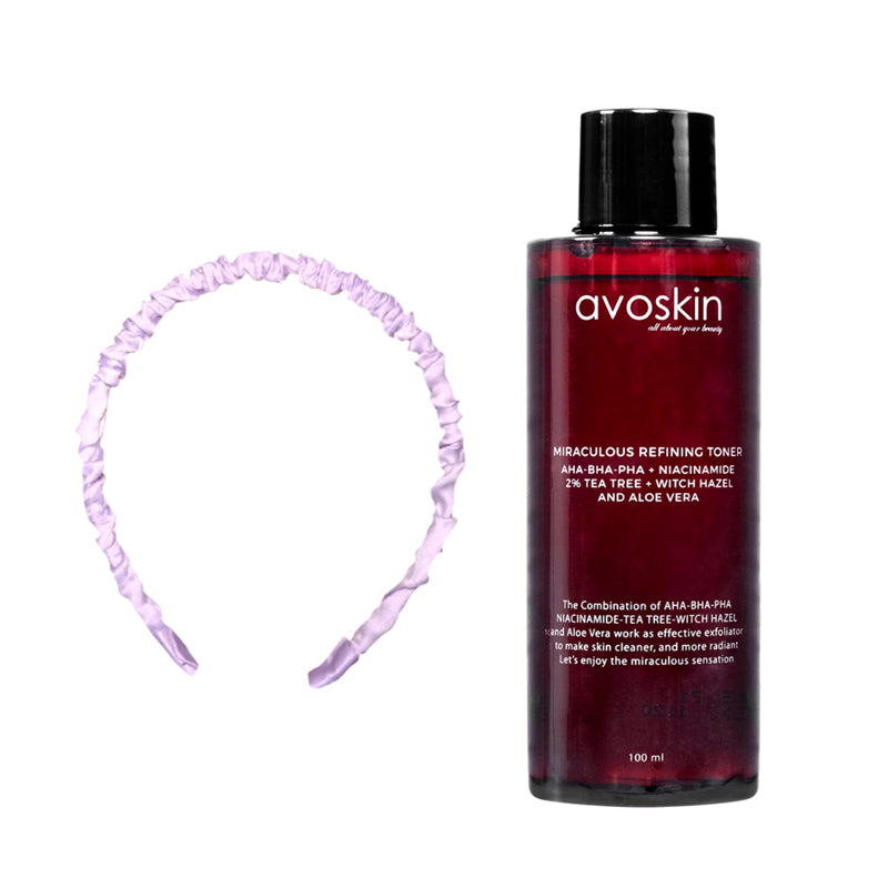 [Combo] Avoskin Miraculous Refining Toner (100 ml) + [Free] Bando Scrunchie