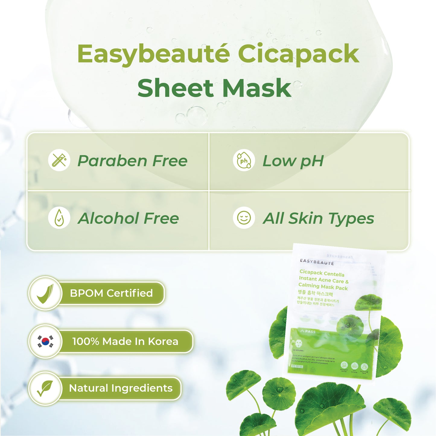 Easybeaute Sheetmask Cicapack | 30g