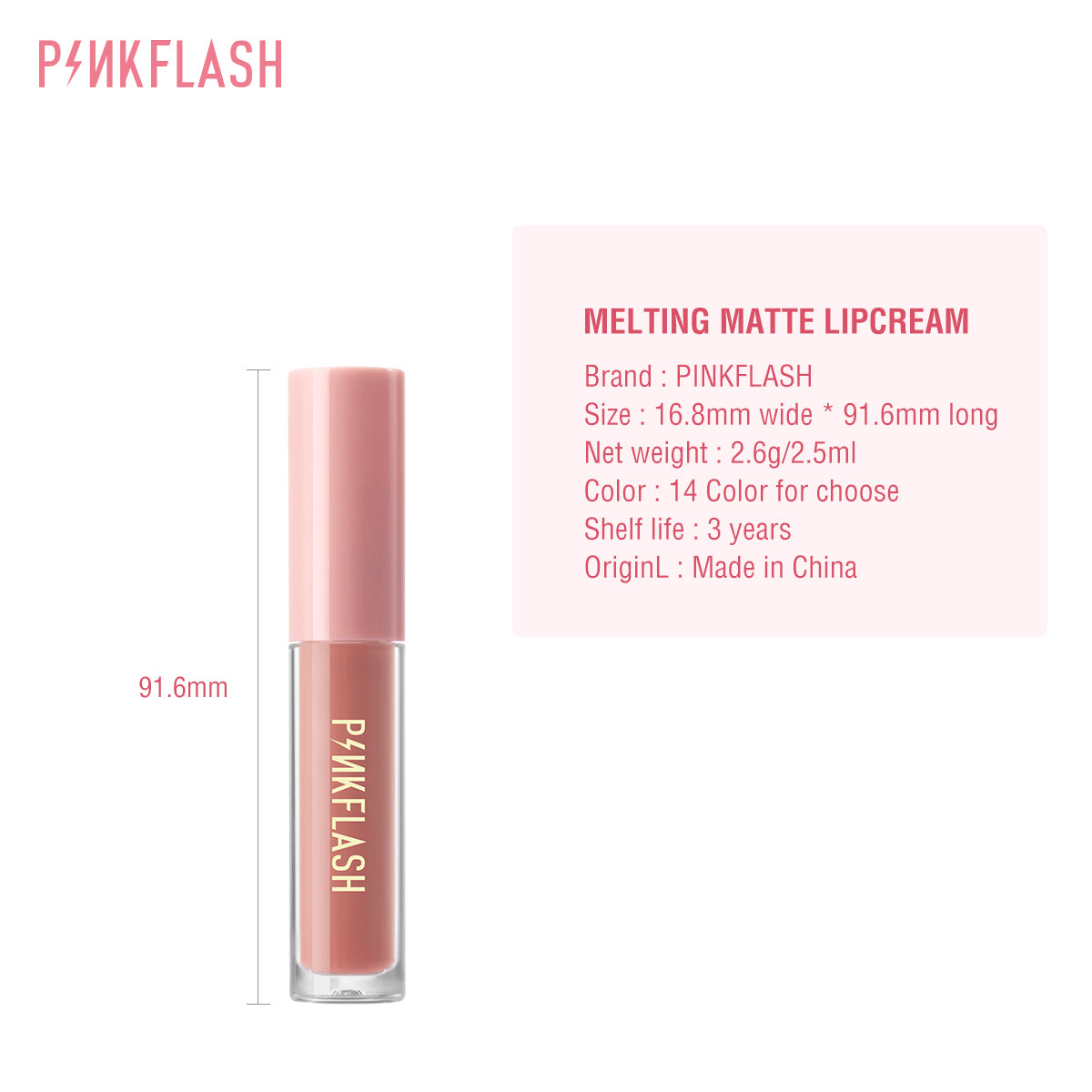 Pinkflash L01 Lasting Matte Lipcream - OR05