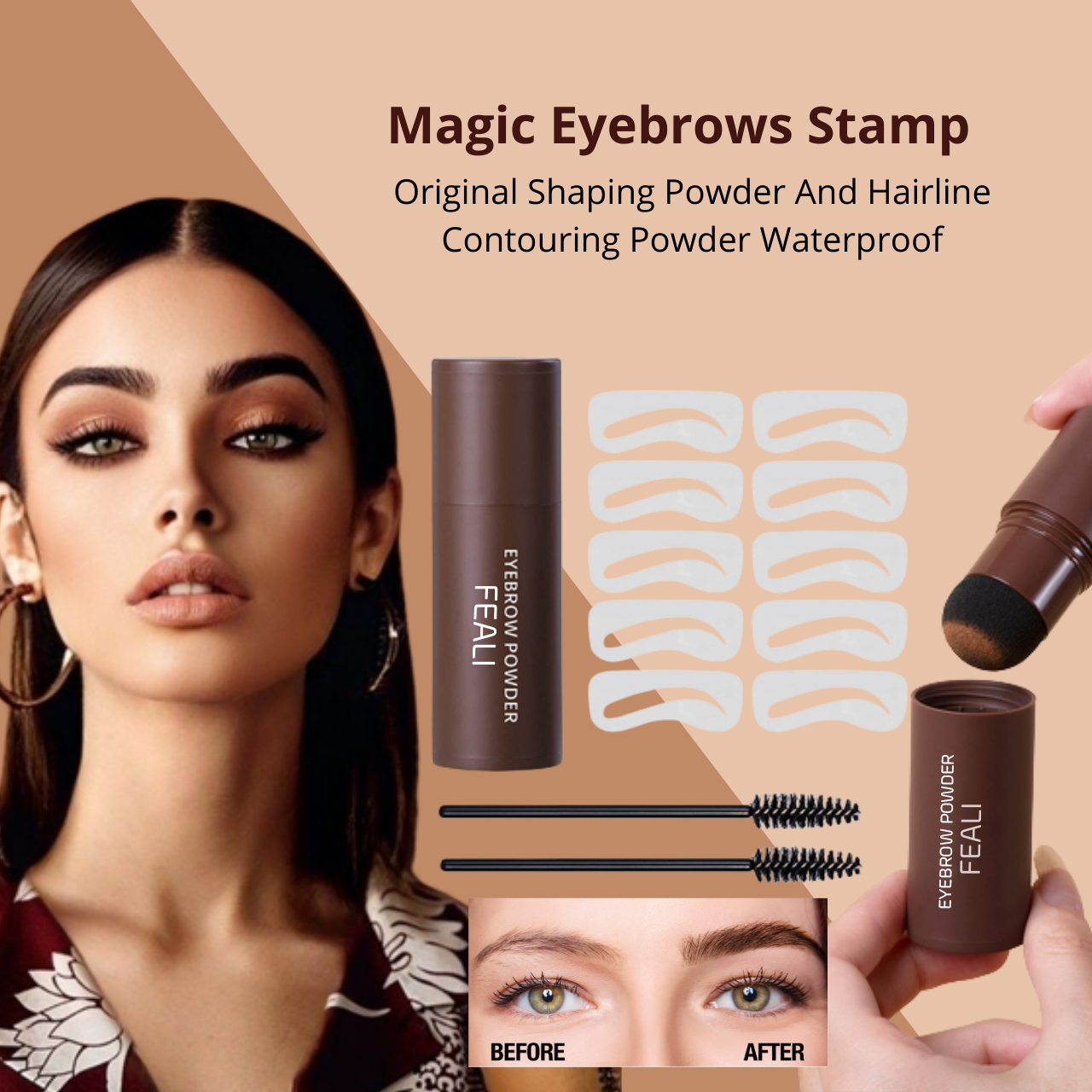 Feali Eyebrow Powder Stamp 01. Light Brown | 2gr