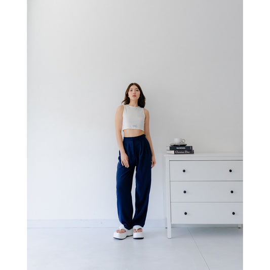 POÃME MARGO PANTS| HIGHWAISTED STRAIGHT LEG PANTS | Black,L