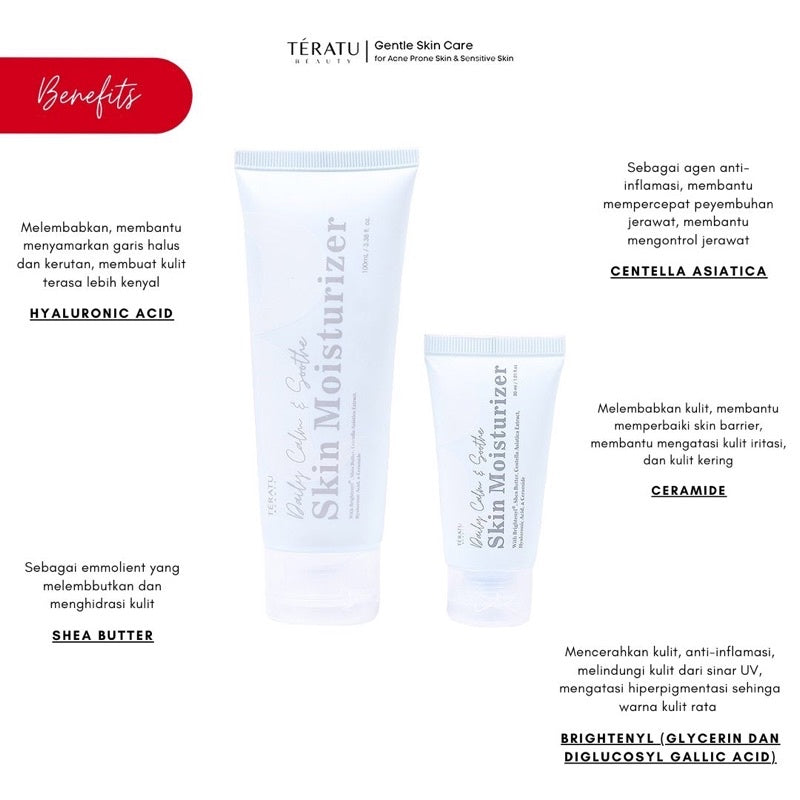 TERATU BEAUTY Daily Calm & Soothe Skin Moisturizer (Tube) 30ml