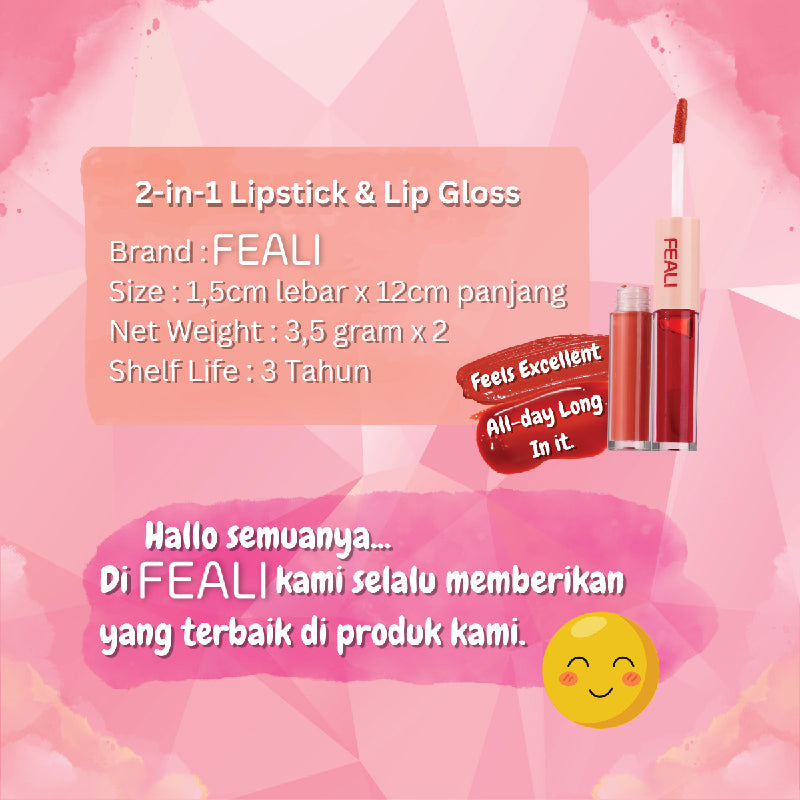 Feali Lipstick 2in1 - X01 | 3.5ml