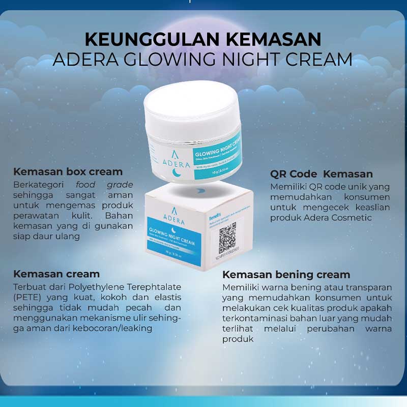 Adera Glowing Krim Malam | 10gr