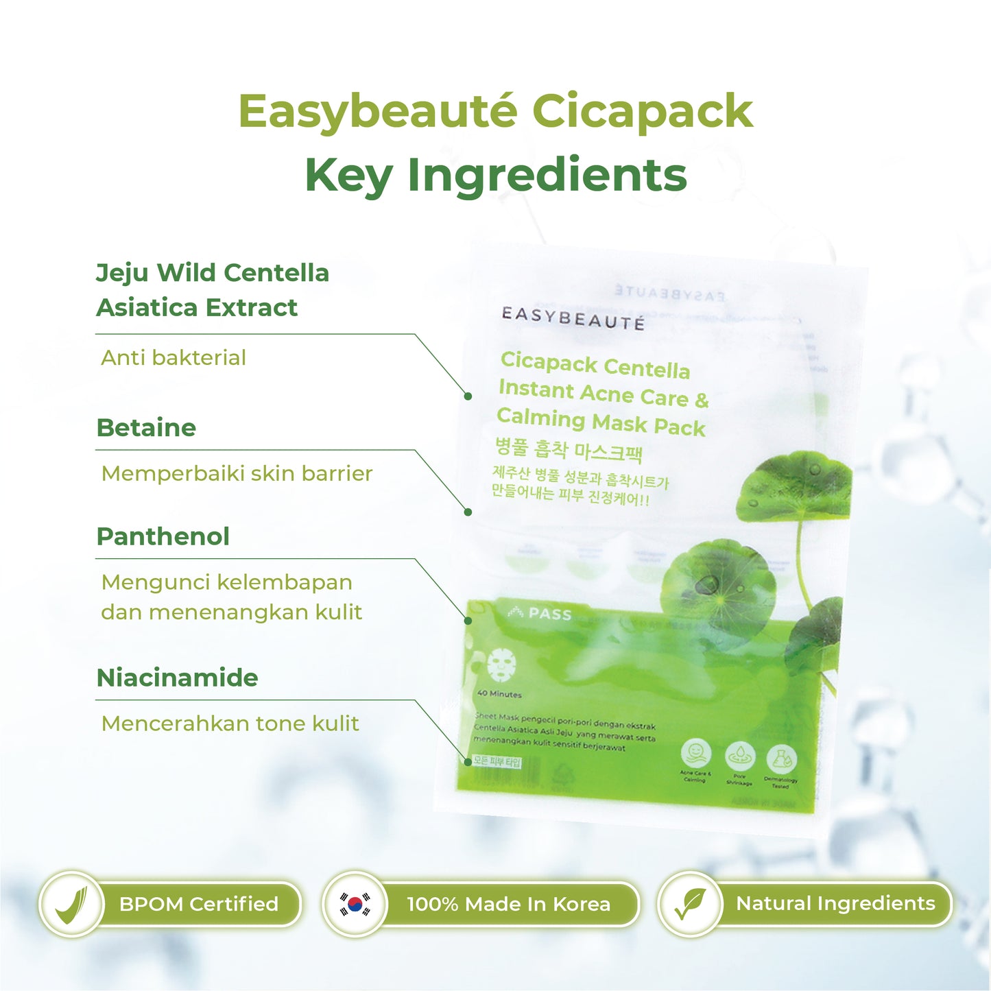 Easybeaute Sheetmask Cicapack | 30g