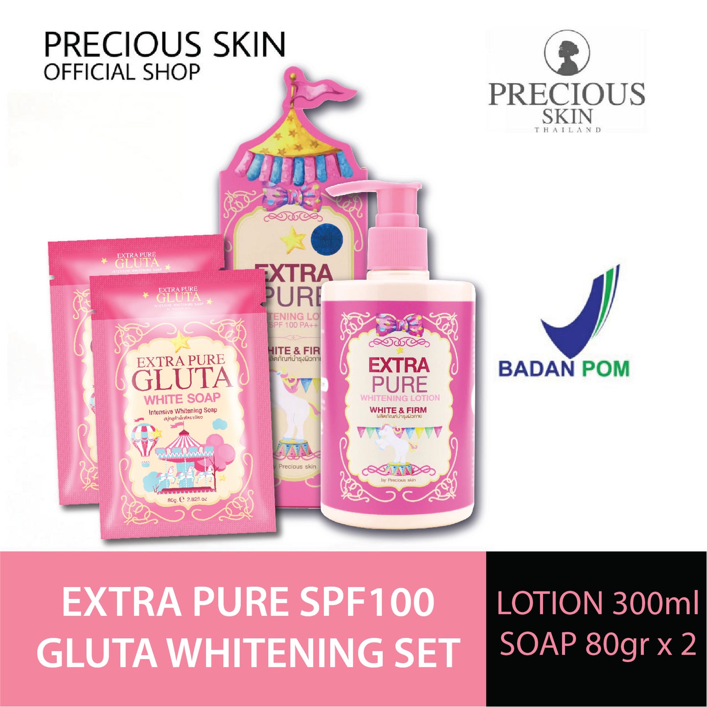 Precious Skin Extra Pure Whitening Body & Face Soap | 80 g