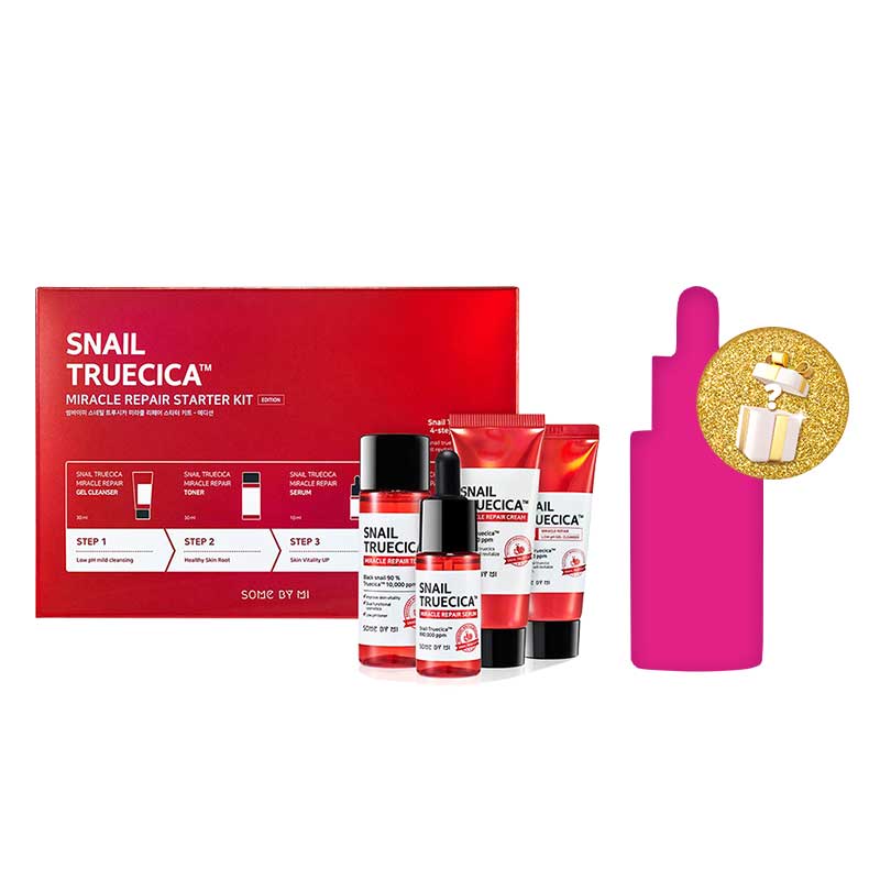 [Combo 1+1] Some By Mi Snail True Cica Miracle Repair Starter Kit Free Mystery Box