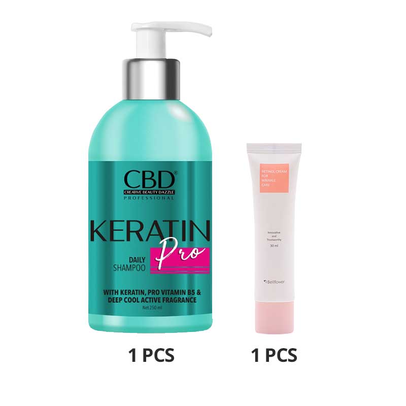 COMBO 1+1 CBD Keratin Pro Daily Shampoo | 250ml Free Bellflower