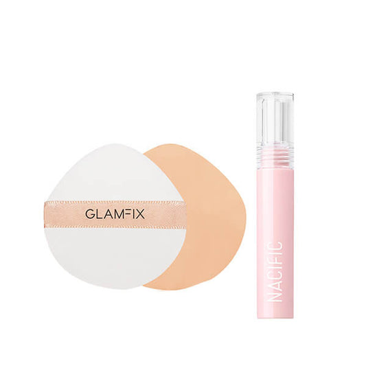 [Combo] Nacific Glossy Mood Liptint Gummy Berry + [Free] Glamfix Professional Aircushion Puff